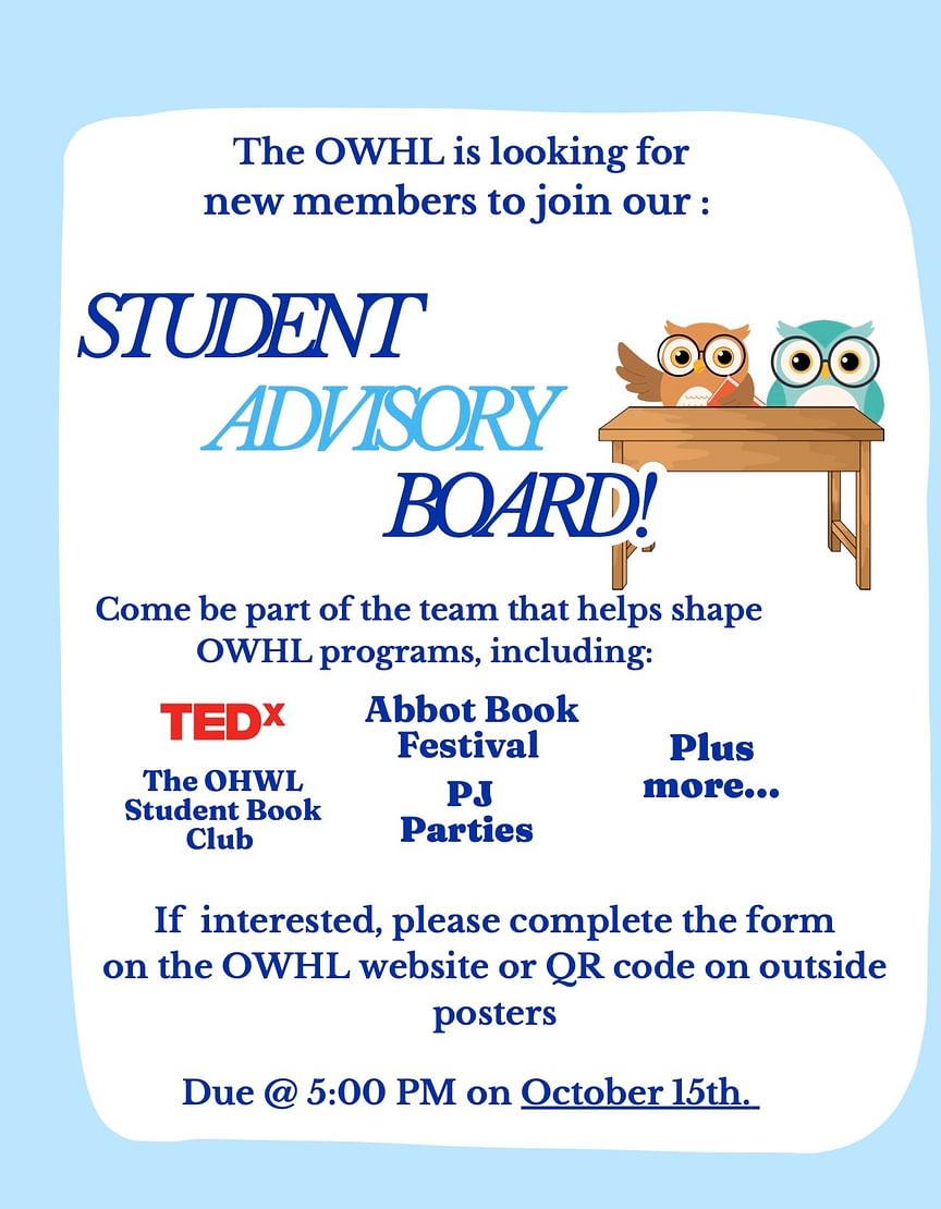 Student Advisory Board applications now open.